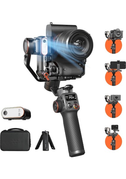 Isteady Mt2 3 Eksenli El Tipi Aı Yapay Zeka Görüş Sensörlü Kamera Gimbal Stabilizatör