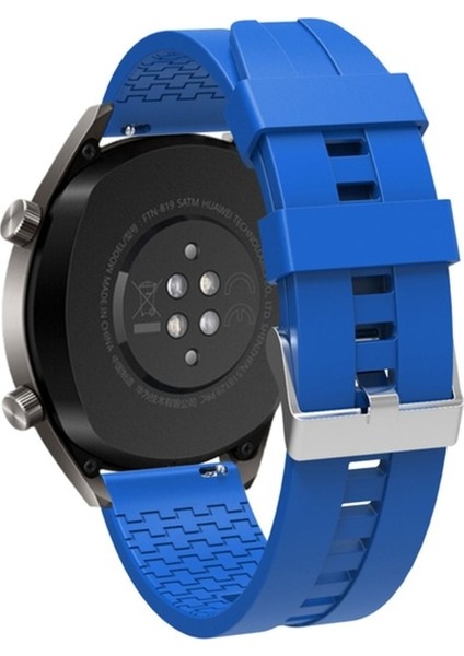 Amazfit Uyumlu Kordon Silikon Spor Yumuşak Suya Dayanıklı Kayış, Saks Mavi