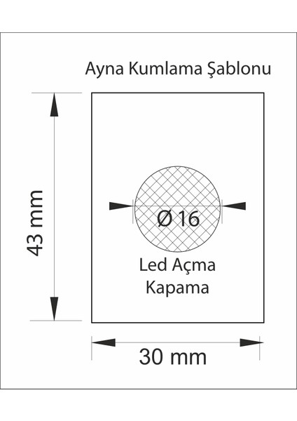 Ayna Arkası On-Off Dimmer Dokunmatik Sensör 1 Key - 12-24V - 8,33A - 100W