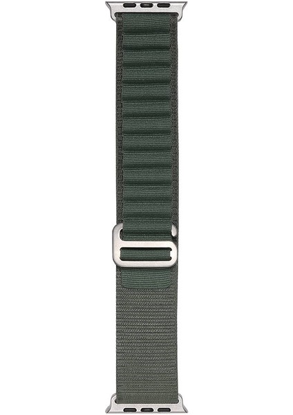 Apple Watch Uyumlu Kordon Alpine Loop Örgü Işlemeli Kumaş Kayış, Yeşil