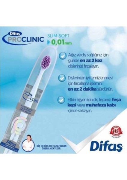 Pro-Clinic Slim Soft 2 Adet Diş Fırçası Seyahat Kutulu 0 01 mm