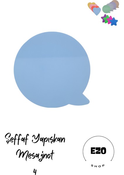 Şeffaf Renkli Postit Yapışkan Post-It Not Kağıdı Mesajnot 4