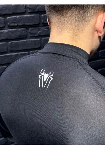 Boğazlı Compression Body Spiderman Erkek Slim Fit Tam Beden Tişört Esnek Spor Body fiyatları