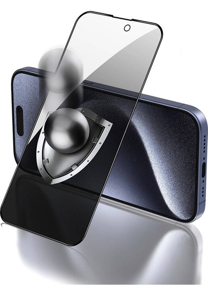 Apple iPhone 15 Pro Uyumlu Rika Premium Privacy Temperli Cam Ekran Koruyucu