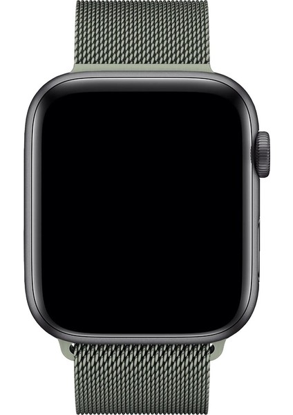 Apple Watch Uyumlu Kordon Hasır Metal Mıknatıs Kayış, Açık Gri modelleri