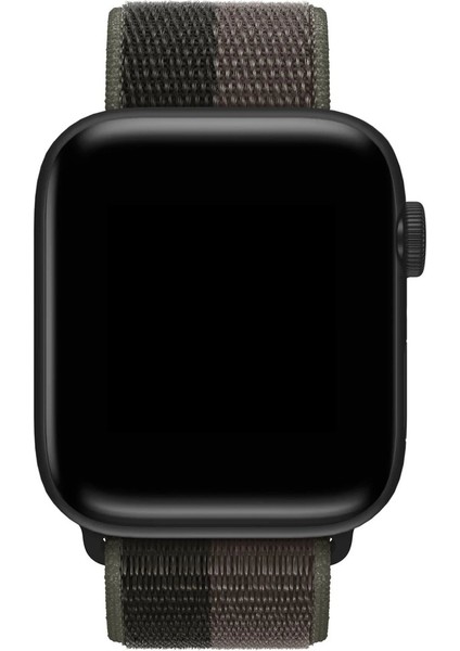 Apple Watch Uyumlu Kordon Hasır Örgü Işlemeli Spor Loop Kayış, Sarı - Lac