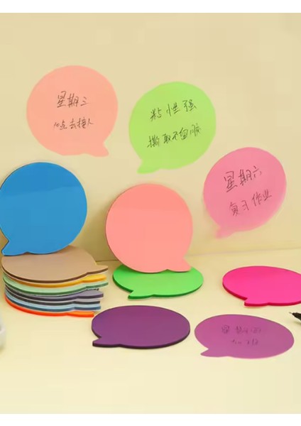 Şeffaf Renkli Postit Yapışkan Post-It Not Kağıdı Mesajnot 12