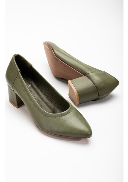 Kadın Deri Klasik Topuklu Ayakkabı 2618 Klasik Haki 39 fiyatları