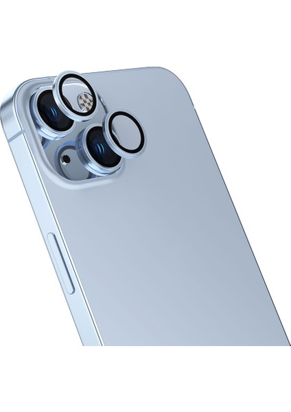 Apple iPhone 15 Uyumlu Cl-13 Kamera Lens Koruyucu, Baby Blue