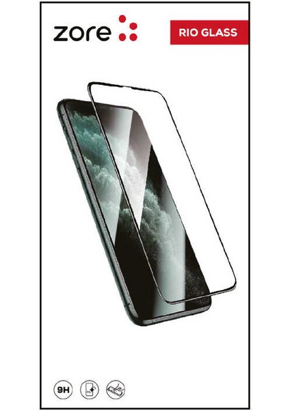 Megafox Teknoloji Apple iPhone 6 Uyumlu Rio Glass Cam Ekran Koruyucu, Siyah