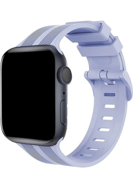 Apple Watch Uyumlu Kordon Silikon Yumuşak Spor Kayış, Lila