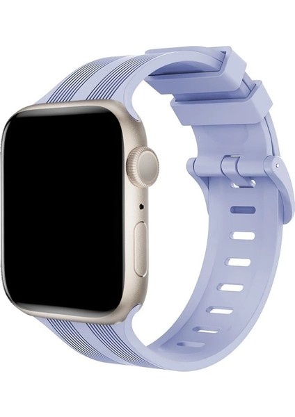 Apple Watch Uyumlu Kordon Silikon Yumuşak Spor Kayış, Lila