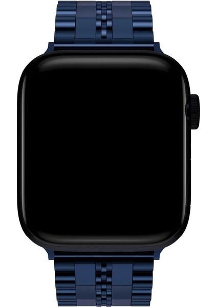 Apple Watch 3/4/5/6/7/8/9 Se Ultra 42-44-45-49MM Uyumlu Kordon Paslanmaz Metal Geçmeli Kayış, Lacivert fiyatları