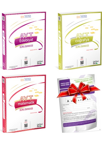 AYT Matematik+Edebiyat+Coğrafya Soru Bankası + TYT Deneme