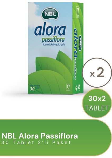 Alora Passiflora 30 Tablet 2'li Paket