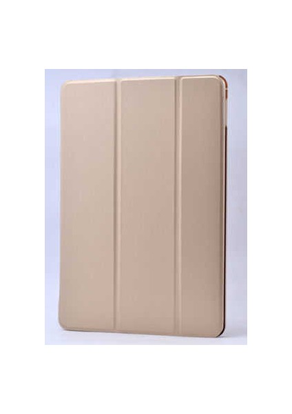 Samsung Galaxy Tab E T560 9.6 Uyumlu Tablet Kılıf Smart Cover Standlı Akıllı Kılıf, Gold