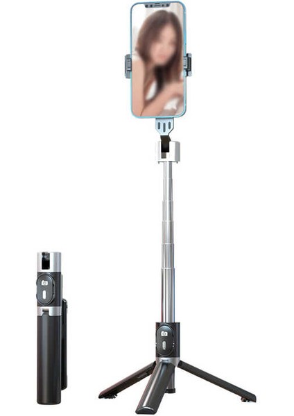 P60 Plus Çok Fonksiyonlu Selfie Çubuğu- Siyah