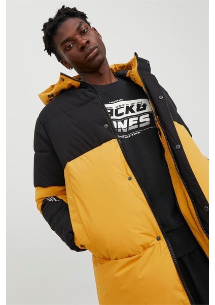 Jack & Jones Markasız  12235870  Sabıt Kapısonlu Uzun Kaban  Mont