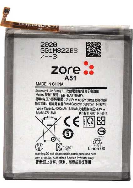 Samsung Galaxy A51 Uyumlu Tam Orjinal Batarya