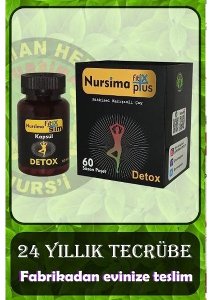 Fit x Plus 60 Süzen Poşet Çay & Fit x Slim 60 Kapsül Detox Seti