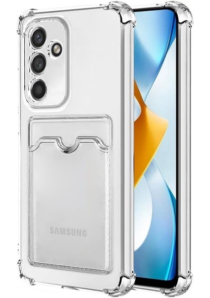 Samsung Galaxy S23 FE Kılıf Darbe Emici Köşe Korumalı Kartlıklı Cüzdanlı Silikon Kapak