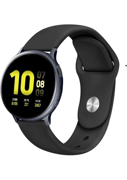 Samsung Galaxy Watch 3 Uyumlu Kordon Silikon Yumuşak Esnek A+ Kalite Spor Kayış, Siyah