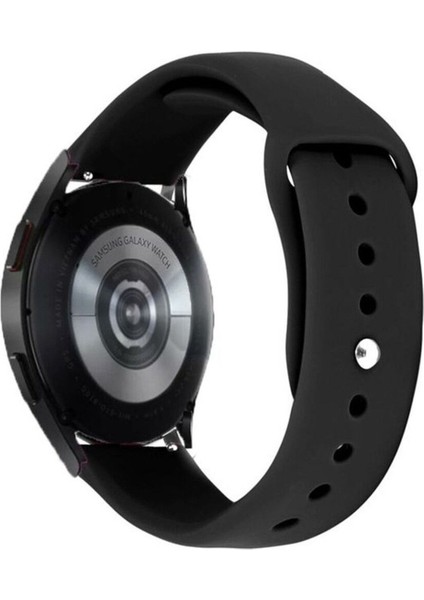 Samsung Galaxy Watch 3 Uyumlu Kordon Silikon Yumuşak Esnek A+ Kalite Spor Kayış, Siyah