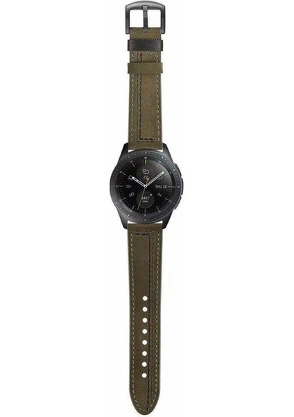 Huawei Uyumlu Kordon Deri Kordon Dikişli Luxury Spor Kayış, Yeşil fırsatları