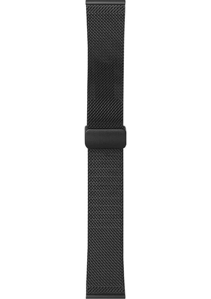 Xiaomi Mi Watch Uyumlu Kordon Paslanmaz Hasır Metal Magnetik Kayış, Siyah