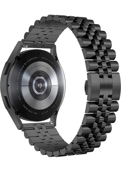 Samsung Galaxy WatchUyumlu Kordon Paslanmaz Metal Klipsli Rolex Kayış, Siyah fiyatları