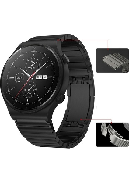 Huawei Uyumlu Kordon Paslanmaz Çelik Klipsli Luxury Kayış, Siyah modelleri