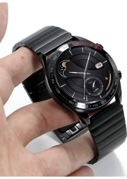 Huawei Uyumlu Kordon Paslanmaz Çelik Klipsli Luxury Kayış, Siyah indirimleri