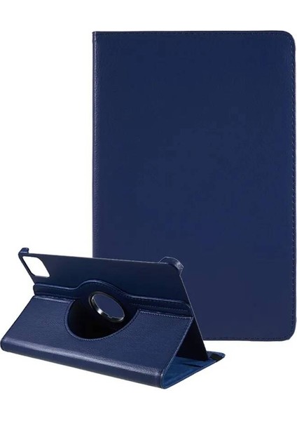 Xiaomi Pad 6 Uyumlu Tablet Kılıfı 360 Dönebilen Standlı Katlanabilir Kılıf, Lacivert