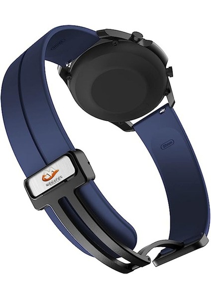 Xiaomi Mi Watch / Mi Watch Color (22 Mm) Uyumlu Kordon Silikon Magnetik Tokalı Spor Kayış, Lacivert