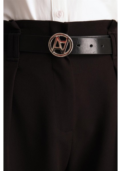 Kemerli Palazzo Pantolon ORT2519 Siyah indirimleri