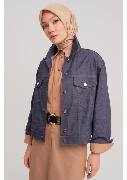 Kısa Denim Ceket 24Y5405 Lacivert fiyatları