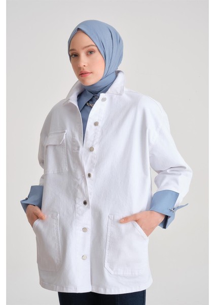 Ceket 24YD3409 Beyaz modelleri