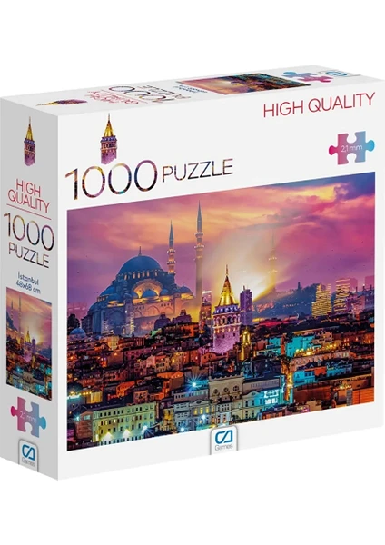 Ca Games Istanbul Manzarası 1000 Parça 2,2mm Kalınlık 48X68CM Profesyonel Hobi Puzzle Yapboz Serisi