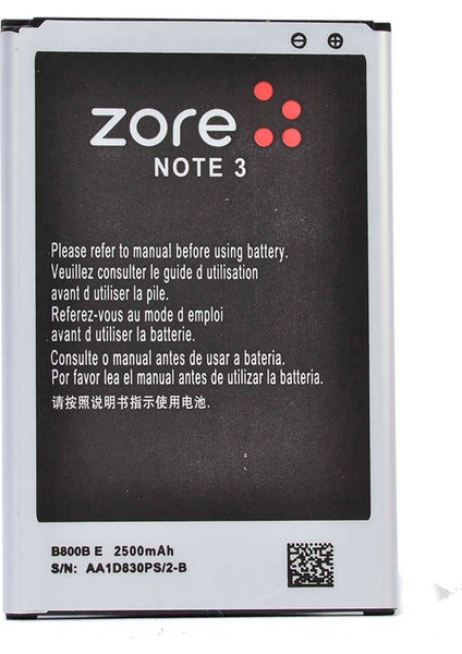 Samsung Galaxy Note 3 Uyumlu 2500 Mah Yeni Z Batarya