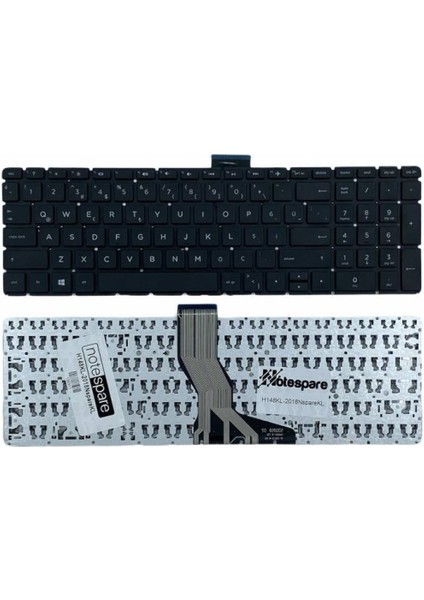 Hp ile Uyumlu 250 G6 (3VJ51ES), 250 G6 (3VK10ES), 250 G6 (3VK11ES) Notebook Klavye Siyah Tr