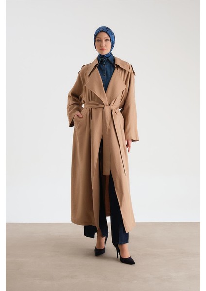 Oversize Modal Trençkot 24Y8712 Camel