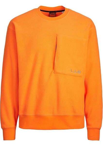 12241523 Yuvarlak Yaka Gogus Cep Detaylı Polar Sweat