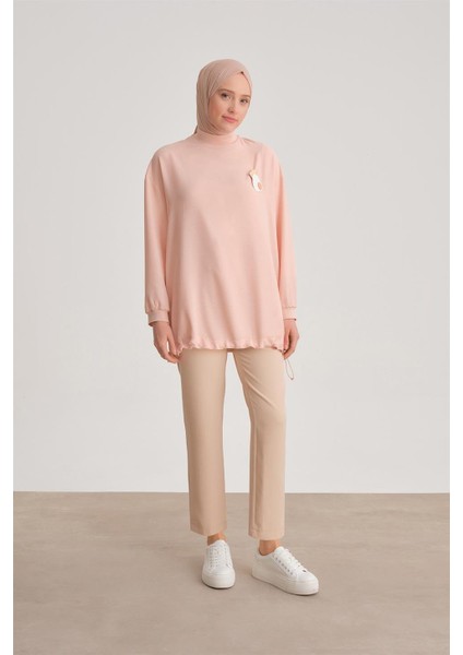 Broşlu Bluz ORT3100 Somon