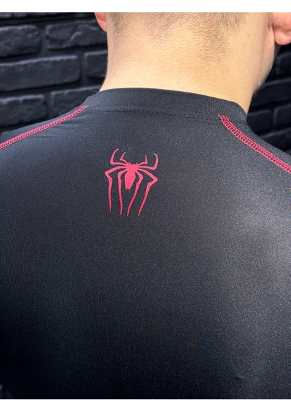 Uzun Kollu Compression Body Spiderman Fit Erkek Sıkı Esnek Sport Giyim Tişört fırsatları