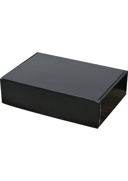 Karton Hediyelik Ürün Kutusu 29 x 19 x 8 cm 10 'lu Paket Siyah / Pembe