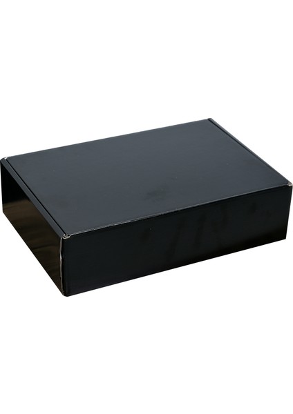 Karton Hediyelik Ürün Kutusu 29 x 19 x 8 cm 10 'lu Paket Siyah / Pembe