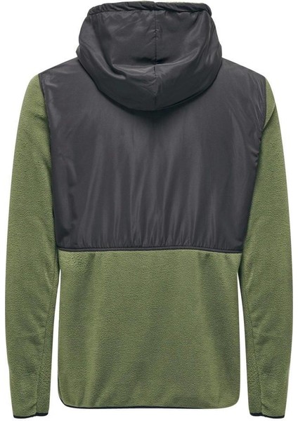 22026190 On Fermuarlı 2 Parcalı Kapusonlu Polar Sweat