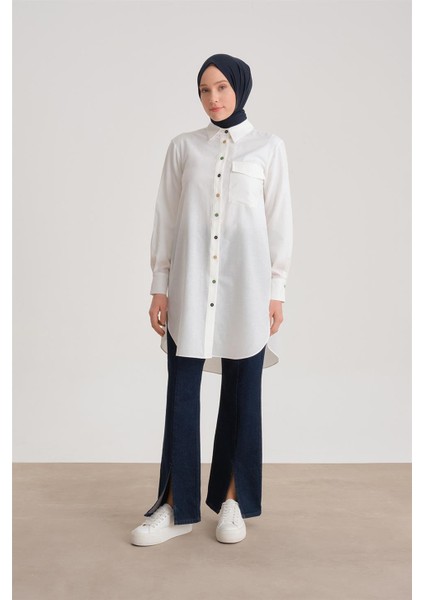 Desenli Tunik Ort4371 Camel
