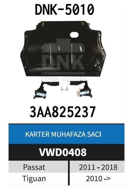 Sac Karter Muhafazası Passat 2011-2016 Passat cc Tıgua N 2011-2016 + Aparat+Civata