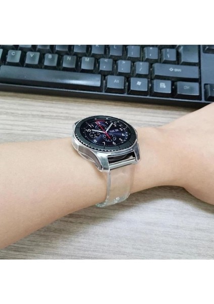 Samsung Galaxy Watch Active Uyumlu Kordon Şeffaf Silikon Şık Tasarım Transparan Kayış fırsatları